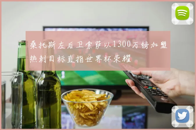 桑托斯左后卫索萨以1300万镑加盟热刺目标直指世界杯荣耀